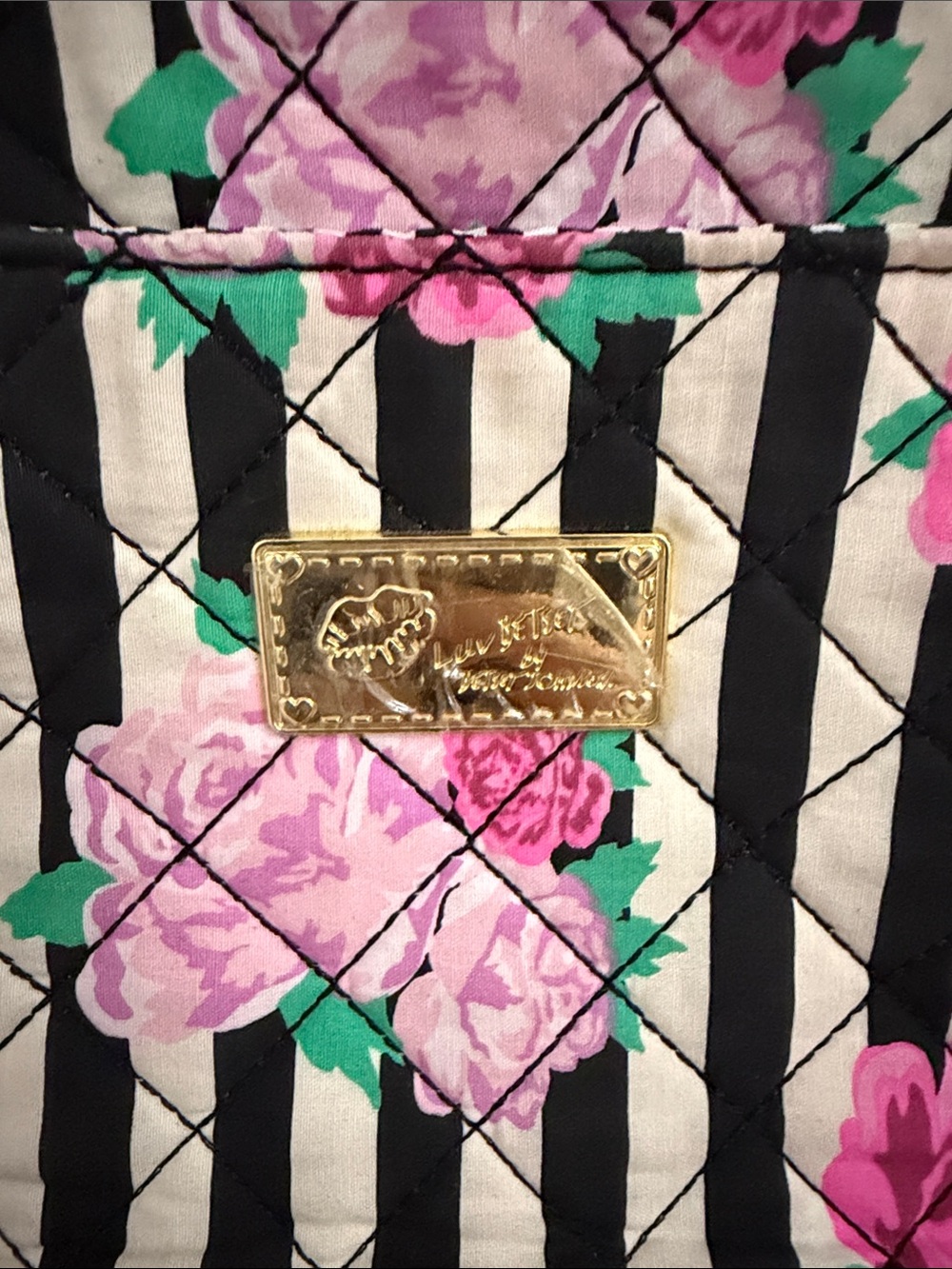 Betsy Johnson Quilted Weekender Tote Bag - Picture 2 of 8